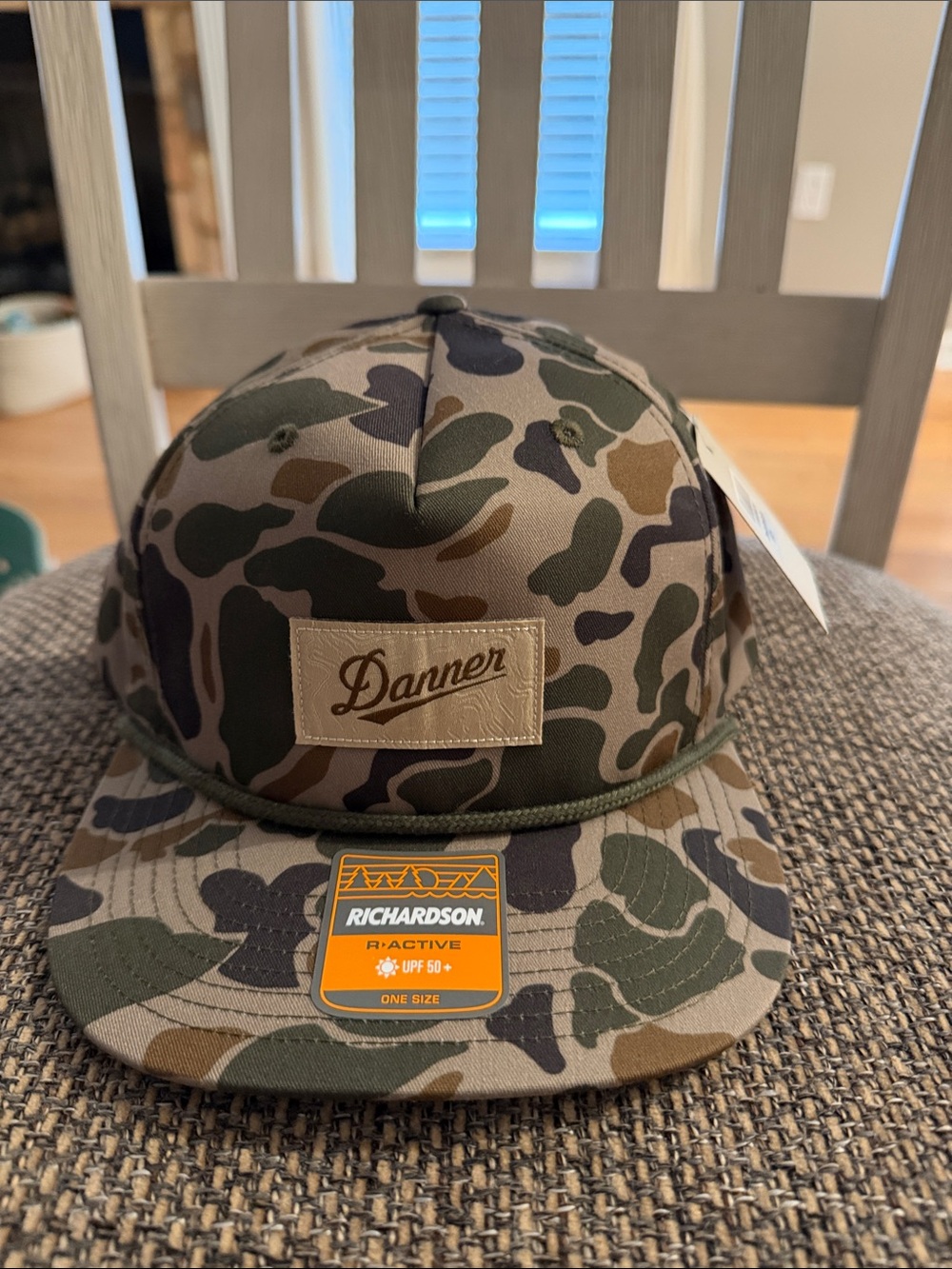 Danner Camo Snapback Hat in Green and Brown